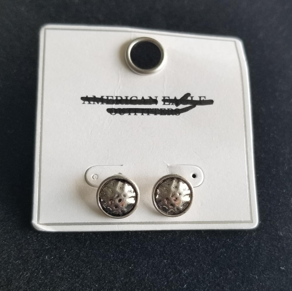 AE American Eagle Silver Circle Studs